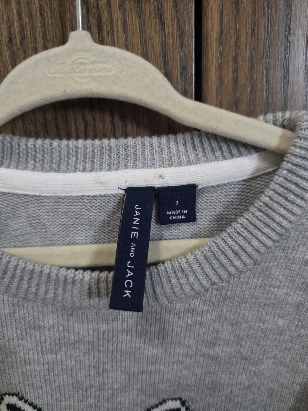 Janie and Jack Gray Sweater with Tiger Face
